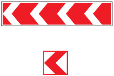Kelio ženklas Nr. 147 „Posūkio kryptis į kairę“
