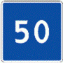 Kelio ženklas Nr. 539 „Rekomenduojamas greitis“