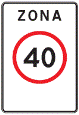 Kelio ženklas Nr. 542 „Riboto greičio zona“