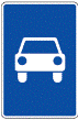 Kelio ženklas Nr. 555 „Automobilių kelias“