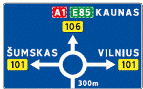 Kelio ženklas Nr. 602 „Išankstinė krypčių rodyklė“