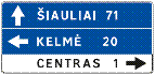 Kelio ženklas Nr. 608 „Krypčių rodyklė“