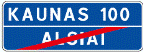 Kelio ženklas Nr. 613 „Gyvenvietės pabaiga“