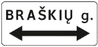 Kelio ženklas Nr. 616 „Gatvės pavadinimas“