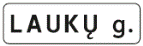 Kelio ženklas Nr. 617 „Gatvės pavadinimas“