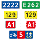 Kelio ženklas Nr. 622 „Kelio arba dviračių trasos numeris“