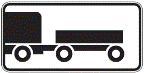 Kelio ženklas Nr. 816 „Transporto priemonės su priekaba“