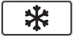 Kelio ženklas Nr. 848 „Apledėjęs kelias“